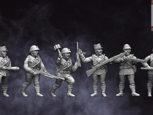 28mm romanian infantry ww2 3d print model 3D Print Model