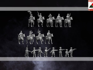 28mm union cavalry american civil war multipart and print supported 3D Print Model