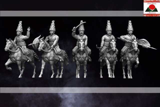 28mm napoleonic persian qajar cavalry 3d print model 3D Print Model .c4d .max .obj .3ds .fbx .stl .blend 