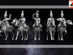 28mm napoleonic persian qajar cavalry 3d print model 3D Print Model