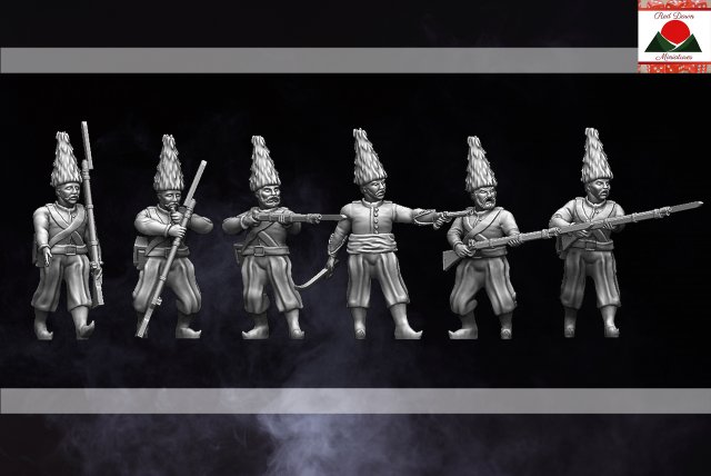 28mm napoleonic qajar persian infantry 3d print model 3D Print Model .c4d .max .obj .3ds .fbx .stl .blend 