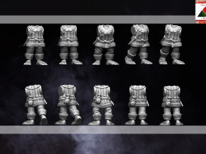 28mm halfling levy militia multi pose miniature and print supports added 3D Baskı Modeli