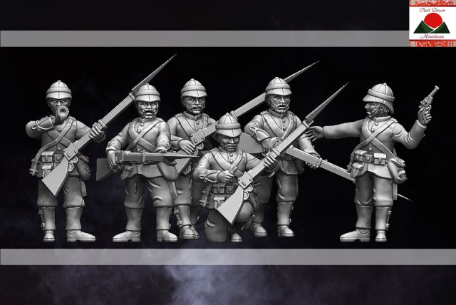 28mm zulu war british infantry multipart Modelo de Impressão 3D .c4d .max .obj .3ds .fbx .stl .blend 