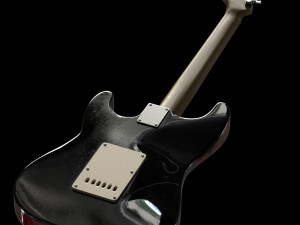 electric guitar with high quality textures fender stratocaster 3D Model
