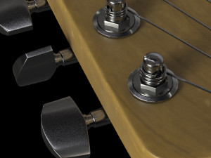 electric guitar with high quality textures fender stratocaster 3D Model