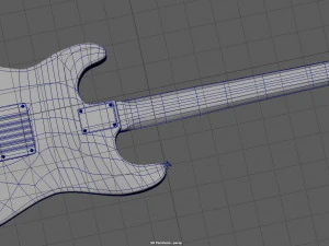 electric guitar with high quality textures fender stratocaster 3D Model
