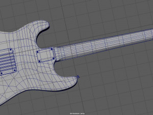 electric guitar with high quality textures fender stratocaster 3D Model