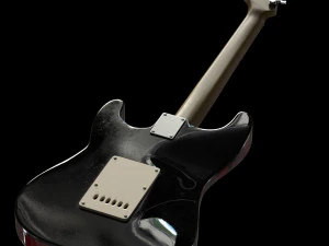 electric guitar with high quality textures fender stratocaster 3D Model