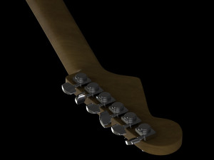 electric guitar with high quality textures fender stratocaster 3D Model