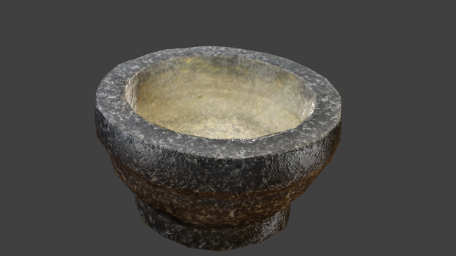 stone mortar 3D Model .c4d .max .obj .3ds .fbx .stl .blend 