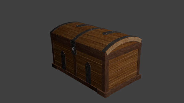 wooden chest 3D Model .c4d .max .obj .3ds .fbx .stl .blend