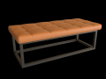 Leather Banquette 3D Model