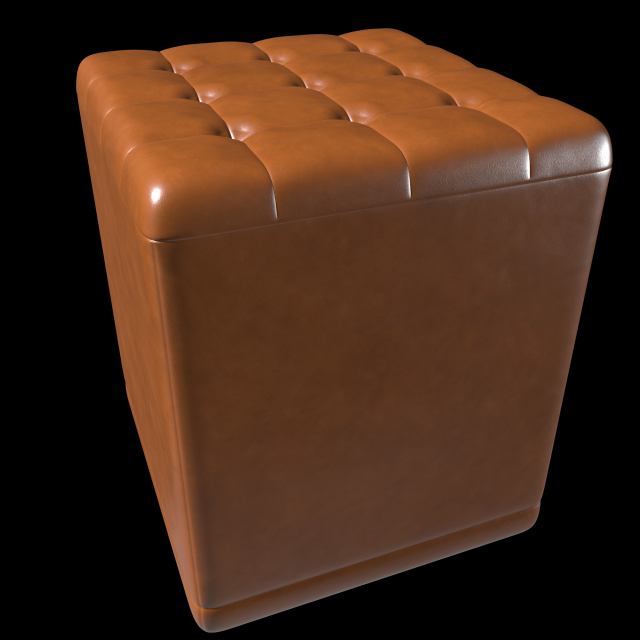 pouf 3D Модель .c4d .max .obj .3ds .fbx .stl .blend 