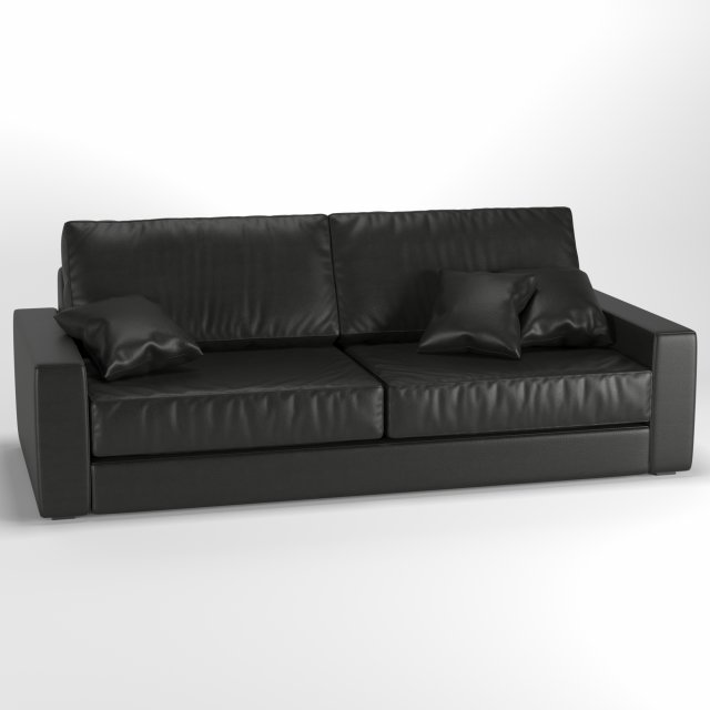 leather sofa 3D Модель .c4d .max .obj .3ds .fbx .stl .blend 