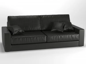 sof&aacute; de cuero Modelo 3D