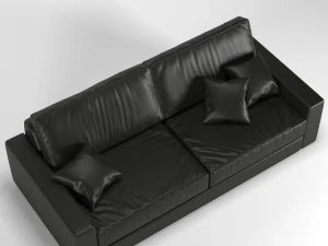 革張りのソファ 3Dモデル