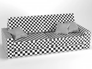 革張りのソファ 3Dモデル