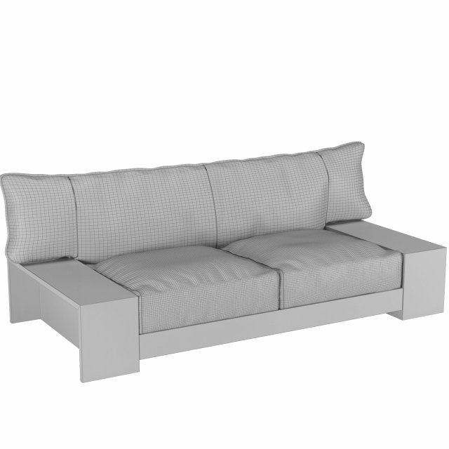 kiza 2-seater sofa 3Dモデル in ソファ 3DExport