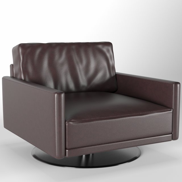 leather armchair Modello 3D .c4d .max .obj .3ds .fbx .stl .blend 