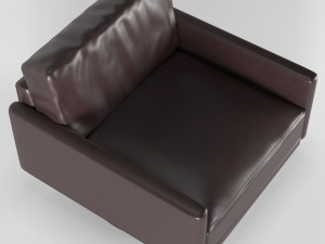 leather armchair Modello 3D