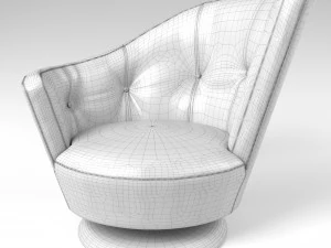 arabella by giorgetti in leather 3D Model