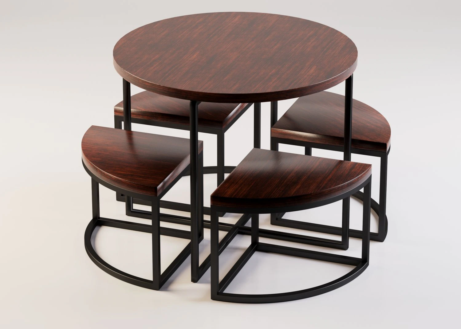 loft table and chairs 3D Model .c4d .max .obj .3ds .fbx .stl .blend