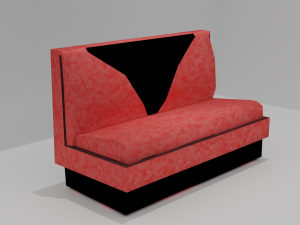 low poly sofa 3D Model