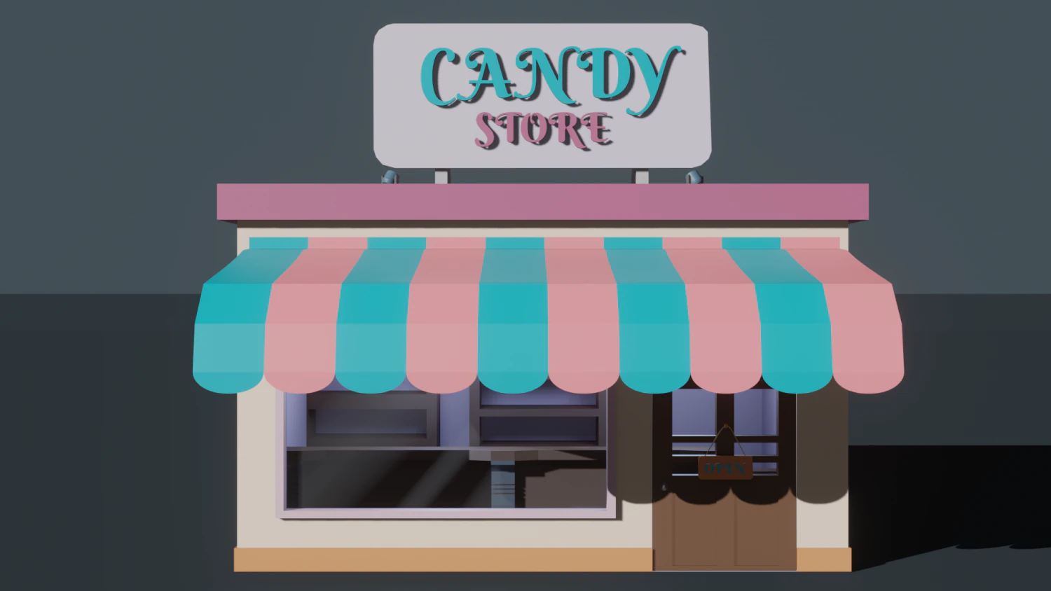 candy store 3D Model .c4d .max .obj .3ds .fbx .stl .blend 
