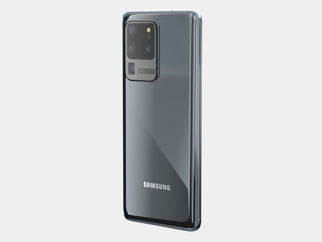 samsung galaxy s20 ultra gray cosmic gray Modelo 3D in Telefone e telemóvel  3DExport