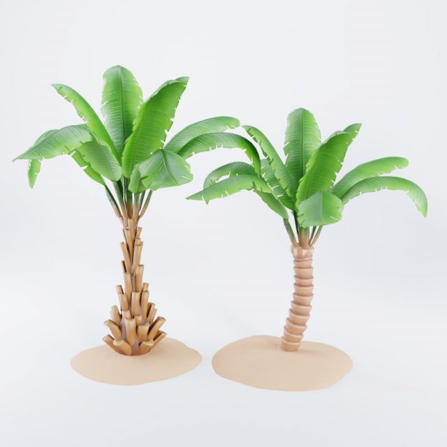 palm trees Model 3D .c4d .max .obj .3ds .fbx .stl .blend 