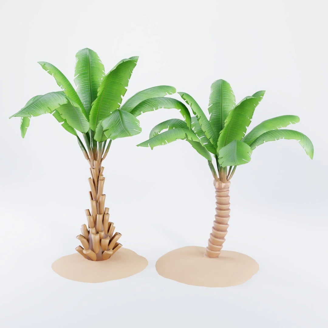 palm trees 3D Model .c4d .max .obj .3ds .fbx .stl .blend 