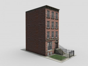 nyc townhouse building low poly 3D Model