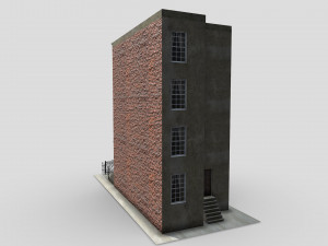 nyc townhouse building low poly 3D Model
