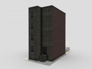 nyc townhouse building low poly 3D Model