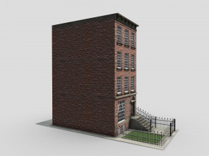nyc townhouse building low poly 3D Model