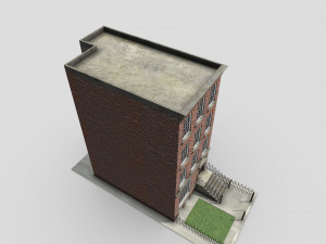 nyc townhouse building low poly 3D Model