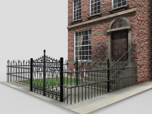 nyc townhouse building low poly 3D Model