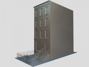 nyc townhouse building low poly 3D Model
