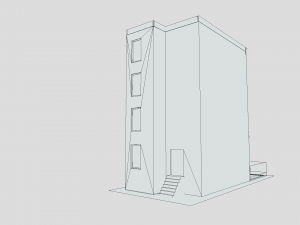 nyc townhouse building low poly 3D Model