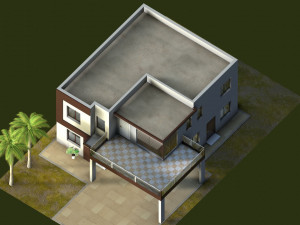 modern house low poly 3D Model