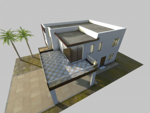 modern house low poly 3D 模型