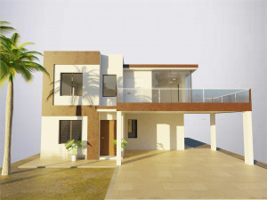 modern house low poly 3D 模型