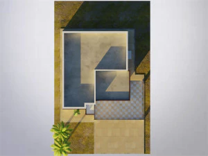 casa moderna baixo poli Modelo 3D