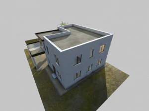 casa moderna baixo poli Modelo 3D