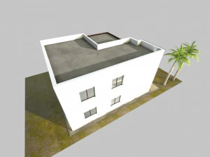 casa moderna baixo poli Modelo 3D