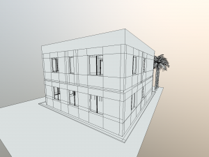 modern house low poly 3D 模型