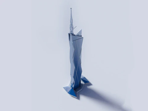 Merdeka 118 tower 3D Model