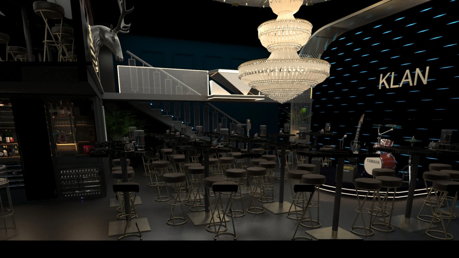 bar 3D Model .c4d .max .obj .3ds .fbx .stl .blend 