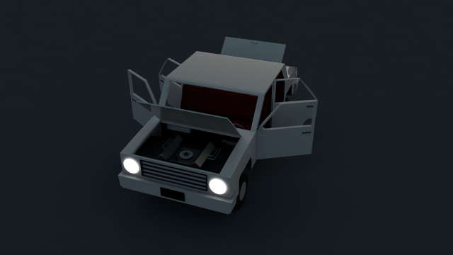 low-poly car 3Dモデル .c4d .max .obj .3ds .fbx .stl .blend 