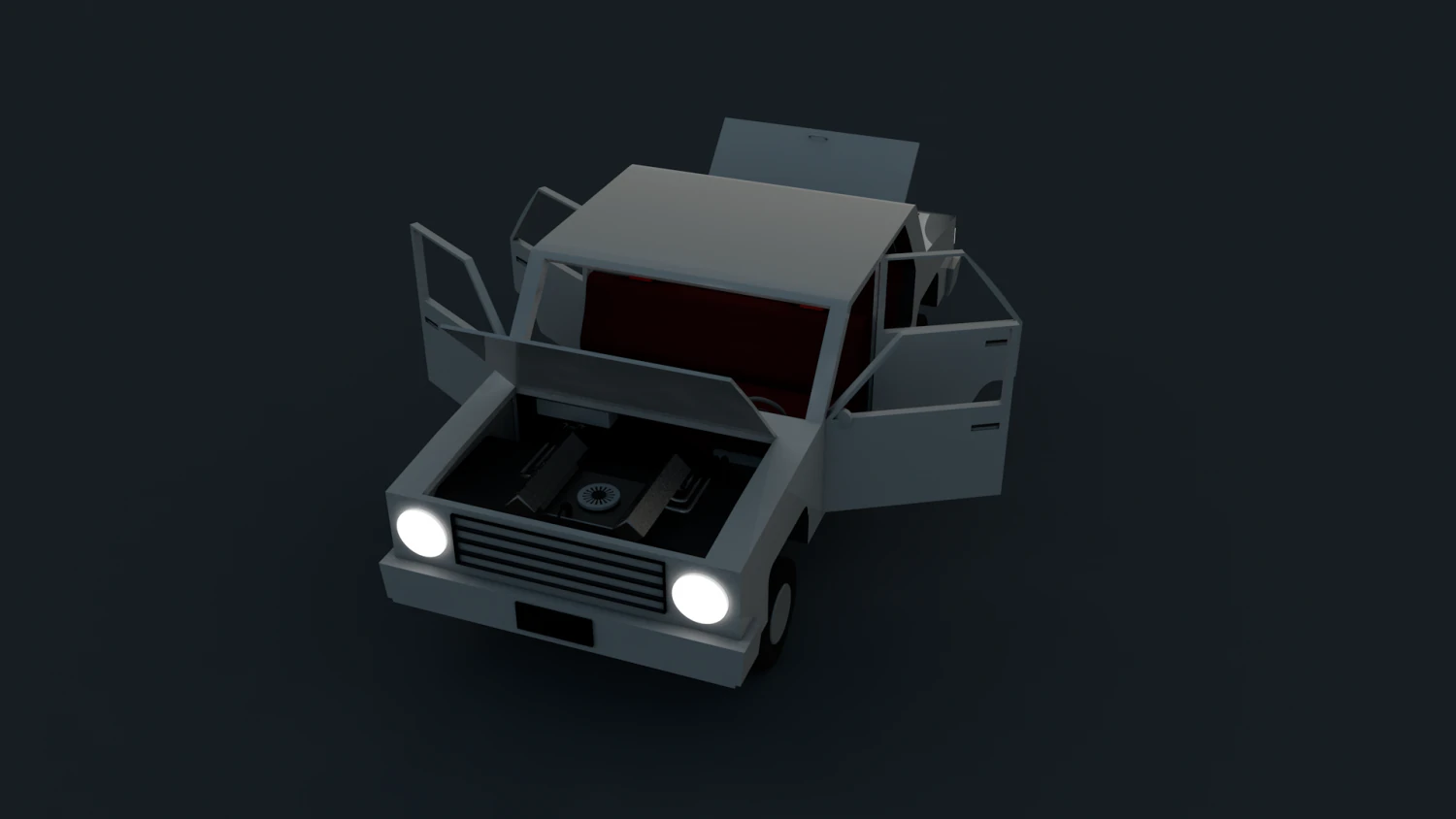 low-poly car 3D Model .c4d .max .obj .3ds .fbx .stl .blend 